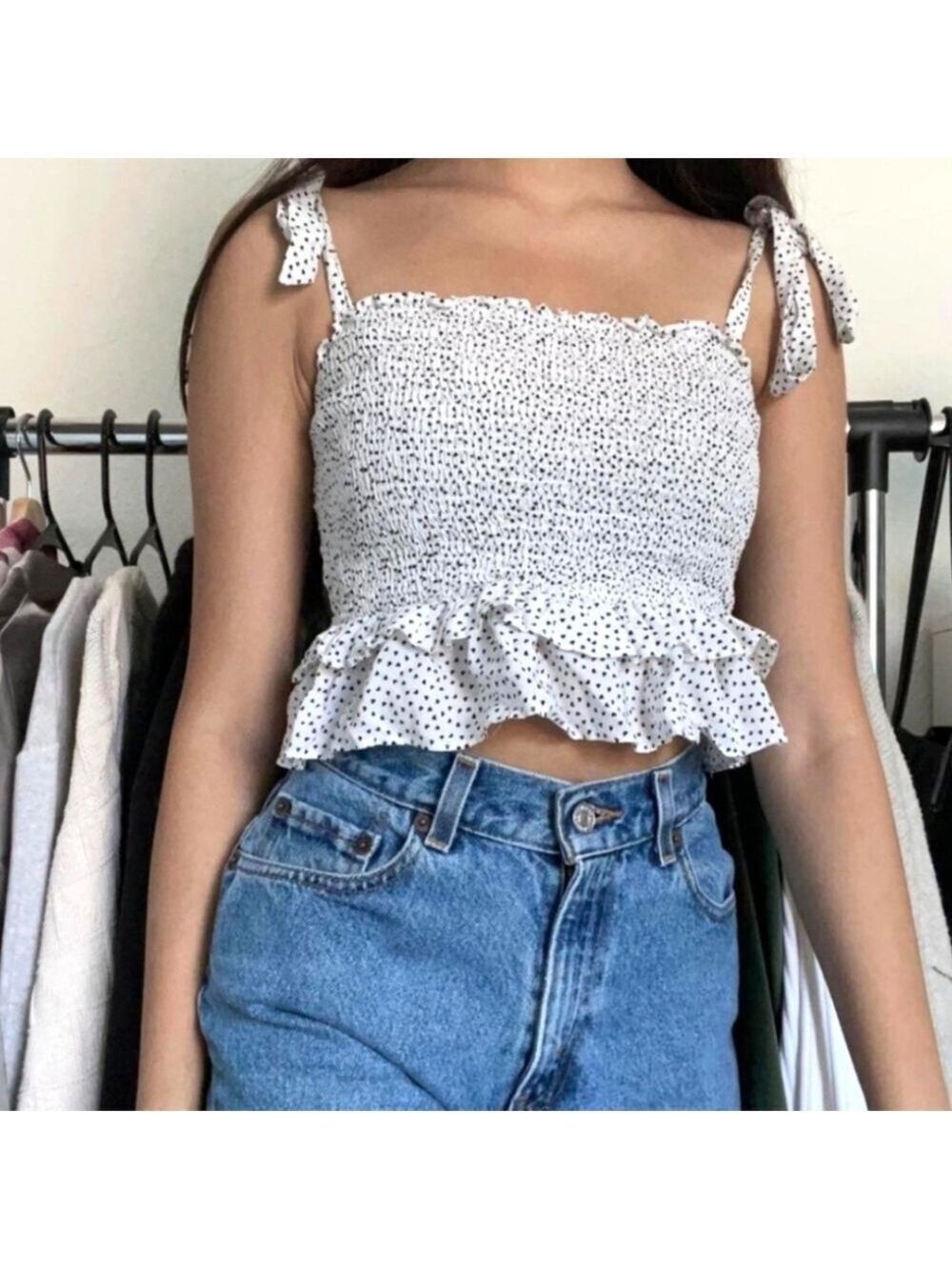 PRINCESS POLLY Heart Cropped Top Size 4